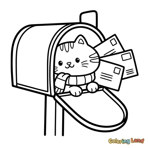 Cute Kitten in a Mailbox