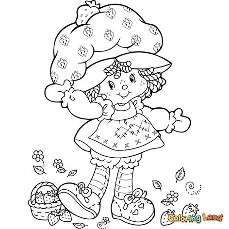 Niña Fresa con Sombrero Gigante