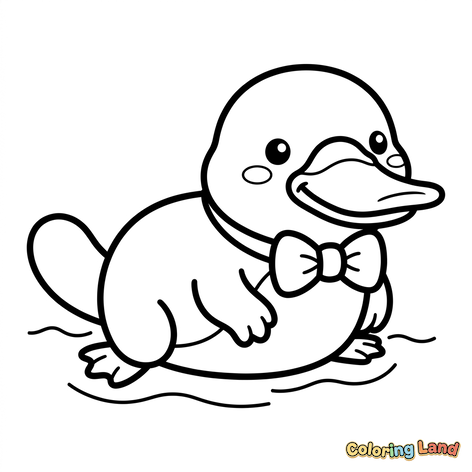 Ornithorynque Élégant dans l'Eau