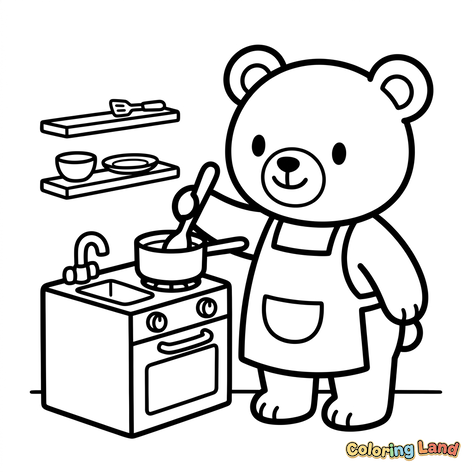 Teddy Bear Chef in the Kitchen