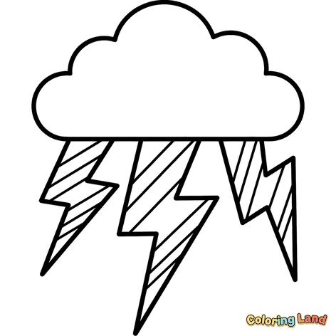 Stormachtige Wolk met Bliksemflitsen