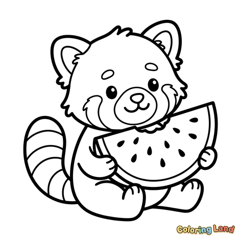 Simpatico Panda Rosso con Anguria
