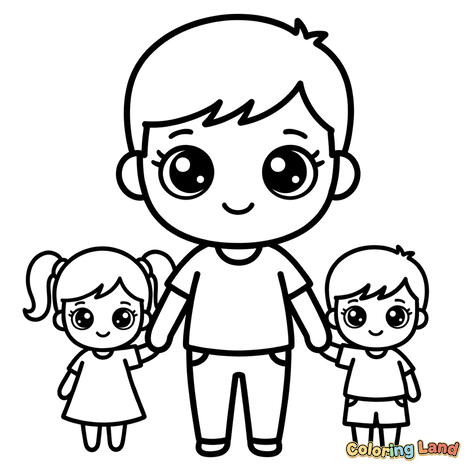 Famille Heureuse Mains dans la Main