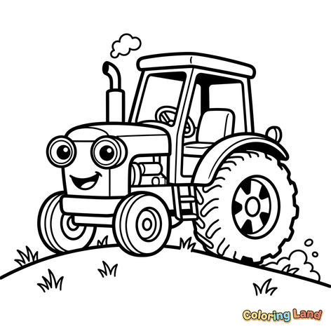 Traktor Pertanian Kecil yang Bahagia