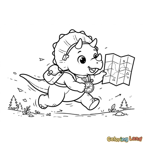 Bébé Tricératops Explorateur
