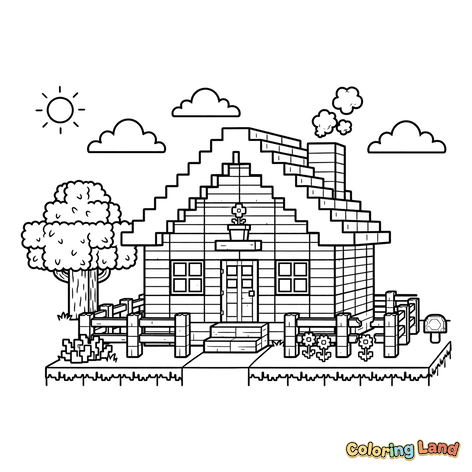 Pondok Desa Pixel Art