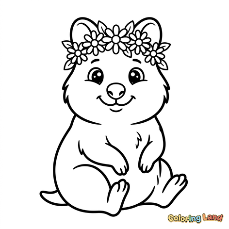 Hamster Fofo com Coroa de Flores