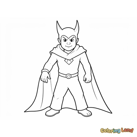 Pequeño Supervillano con Capa