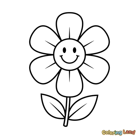 Fleur Heureuse et Souriante