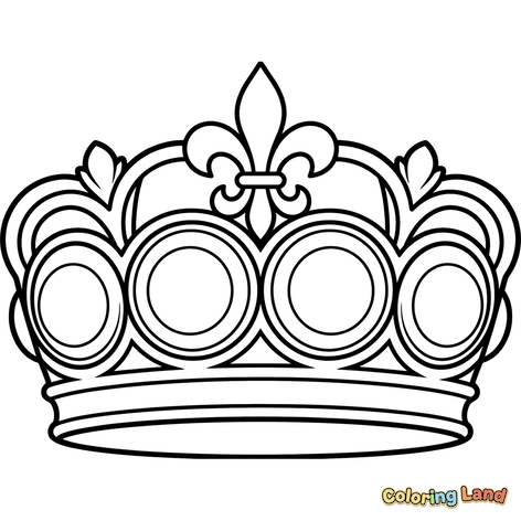 Mahkota Kerajaan dengan Fleur-de-lis