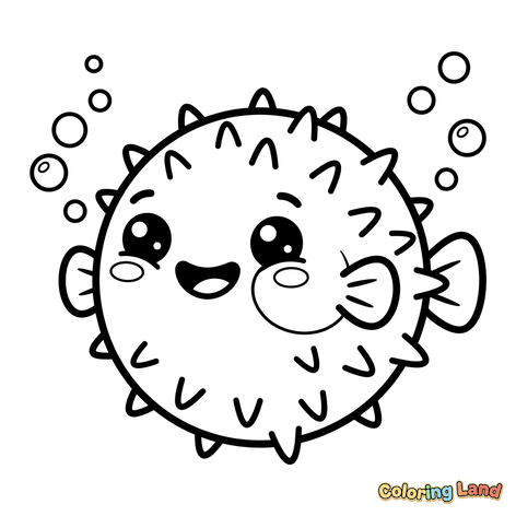 Glad lille kuglefisk