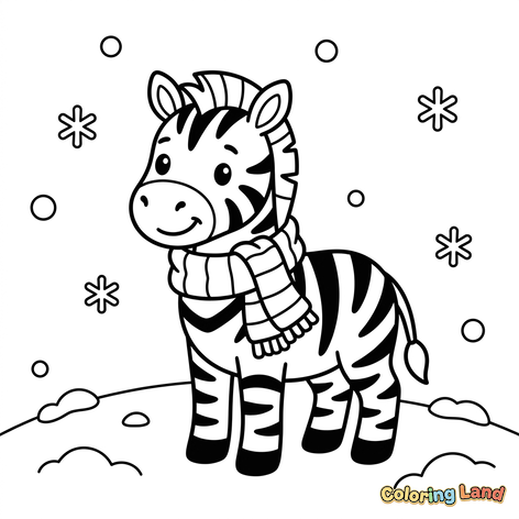 Winter Zebra with Scarf