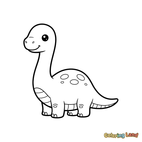 Fröhlicher Baby Langhals-Dinosaurier