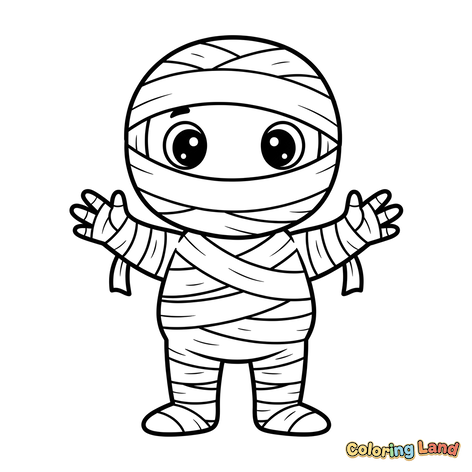 Personagem de Múmia Pequena e Fofa