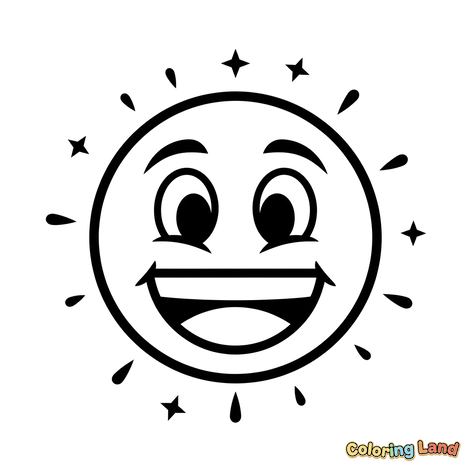 Sol Sonriente y Feliz con Rayos