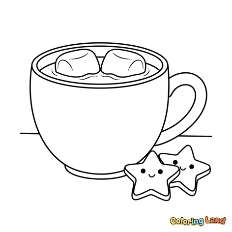 Chocolat Chaud, Guimauves et Biscuits Étoiles