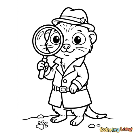Detective Otter Searching for Clues