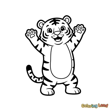 Fröhliches kleines Tigerjunges