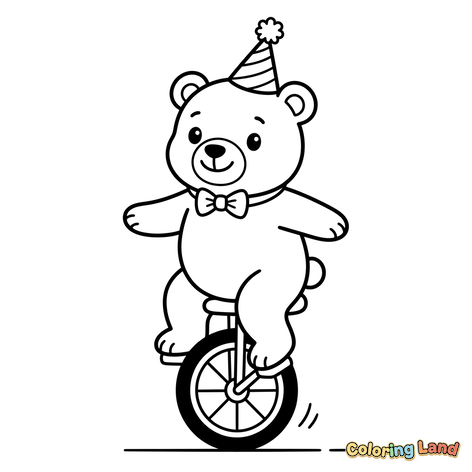 Urso de Festa no Monociclo