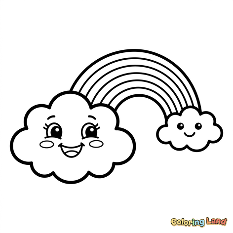 Pelangi Bahagia dan Awan Tersenyum
