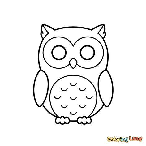 Cute Simple Owl Bird