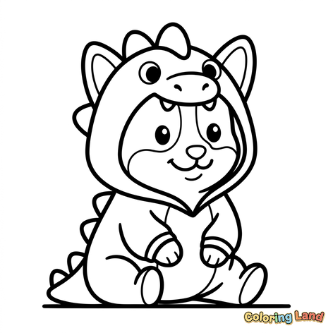 Bébé Mignon en Pyjama Dinosaure