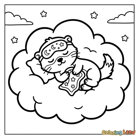 Sleeping Otter on a Cloud