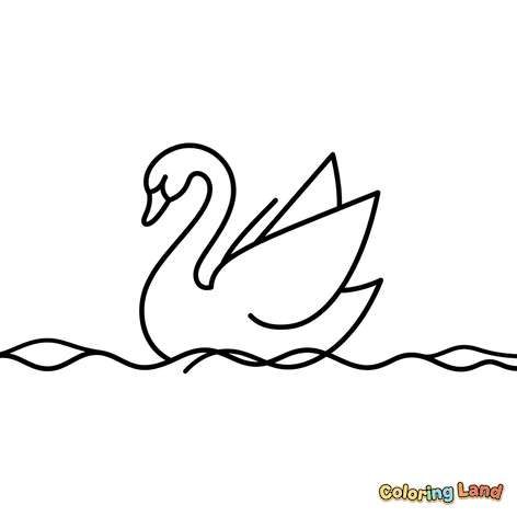 Eleganter Schwan auf dem Wasser