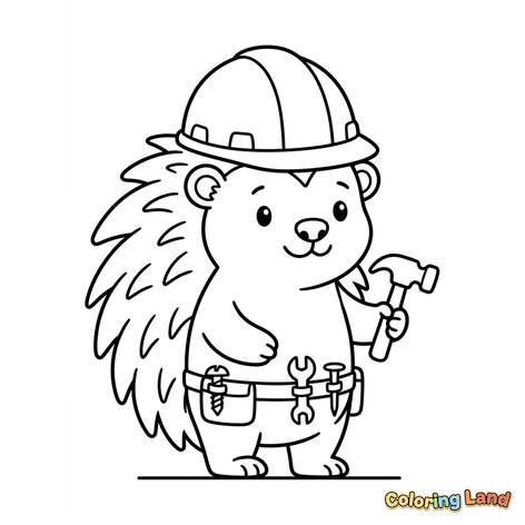 Bauarbeiter Igel