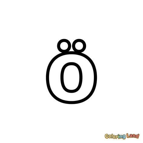 Lettre minuscule Ö avec tréma