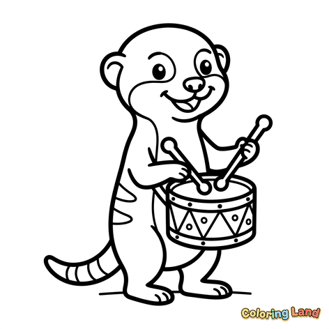 Musikalisk utter som spelar trummor