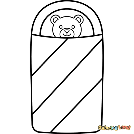 Smilende Bamse i Sovepose