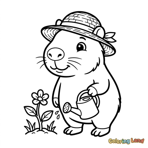 Dolce Capibara che Giardina