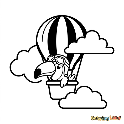 Tukan Penerbang di Balon Udara