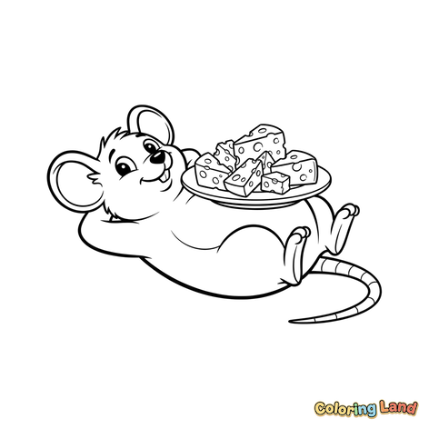 Happy Mouse with Cheese Plate
