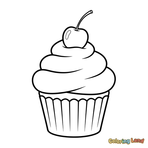 Delicious Cupcake with Cherry Topping