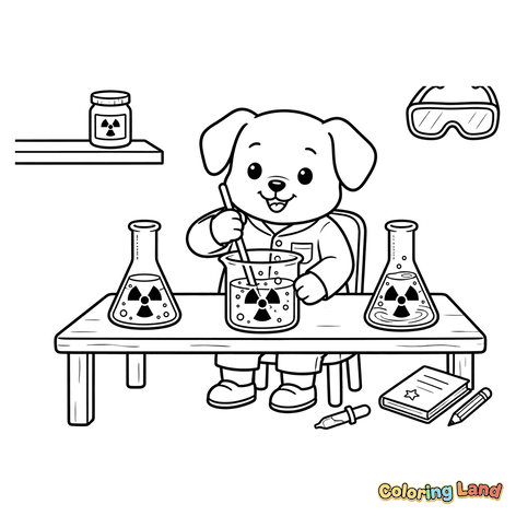 Puppy Scientist in the Lab