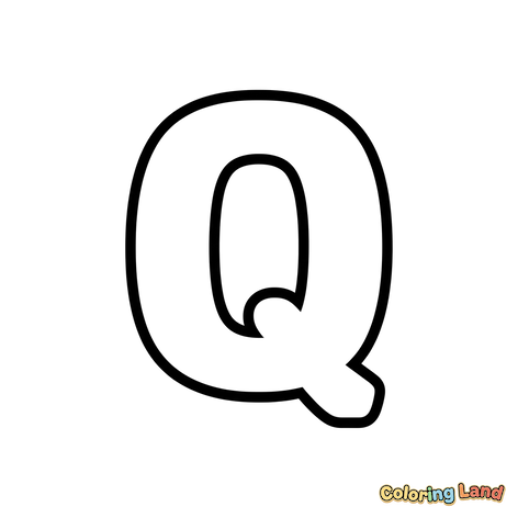 Großer Blasenbuchstabe Q