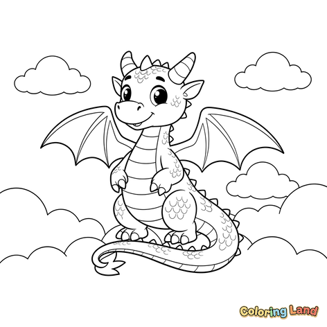 Pui Drăguț de Dragon în Nori