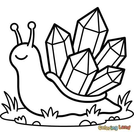 Crystal Snail on Grass