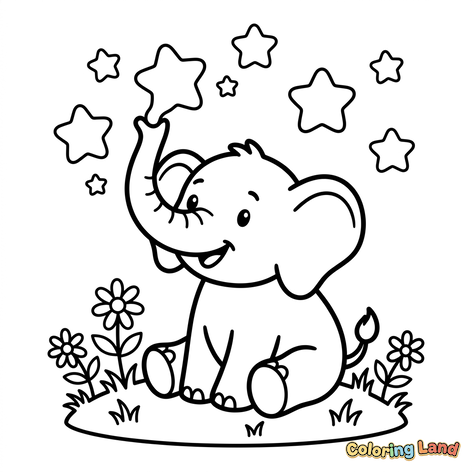 Bayi Gajah Lucu dan Bintang Ajaib