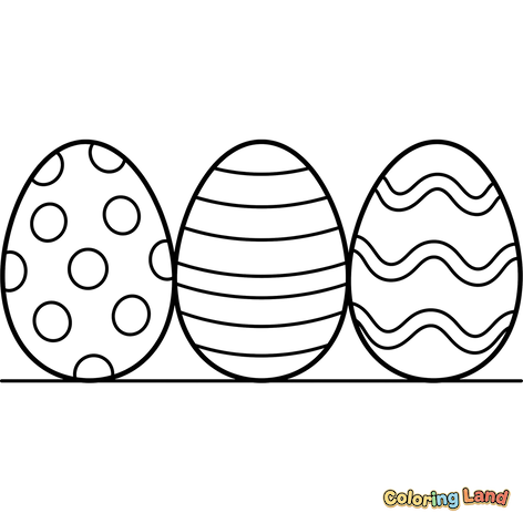 Tres Huevos de Pascua Estampados