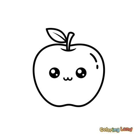 Urocze Jabłko Kawaii