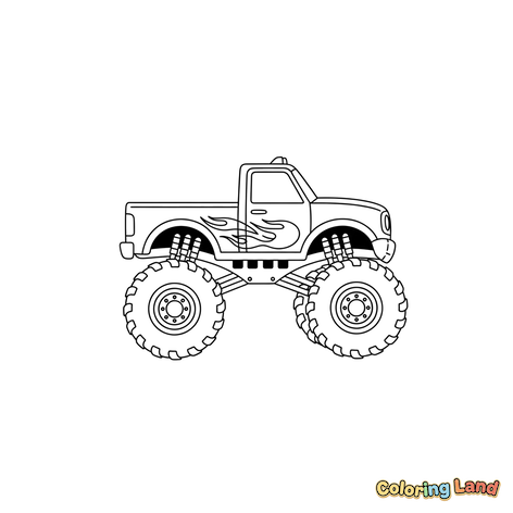 Monstertruck Vlammen