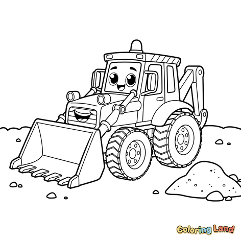 Backhoe Loader Ceria Menggali Menyenangkan