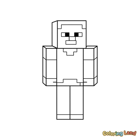 Minecraft Steve de Colorat
