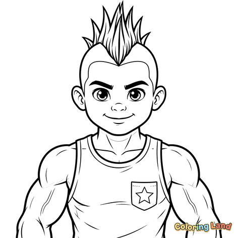 Sterke jongen met mohawk