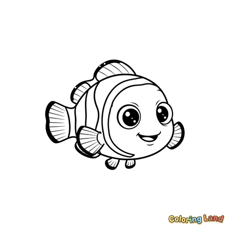 Ikan Badut Menggemaskan Siap Diwarnai