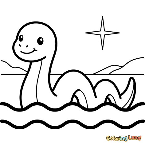 Vriendelijk Meer Monster Onder een Ster