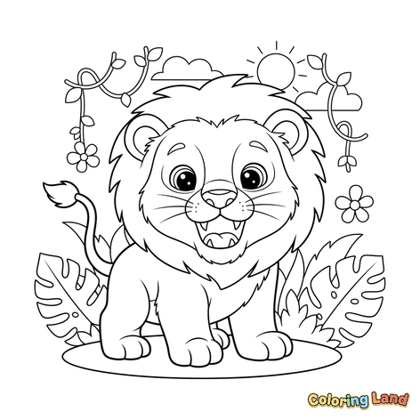 Bayi Singa Tersenyum di Hutan